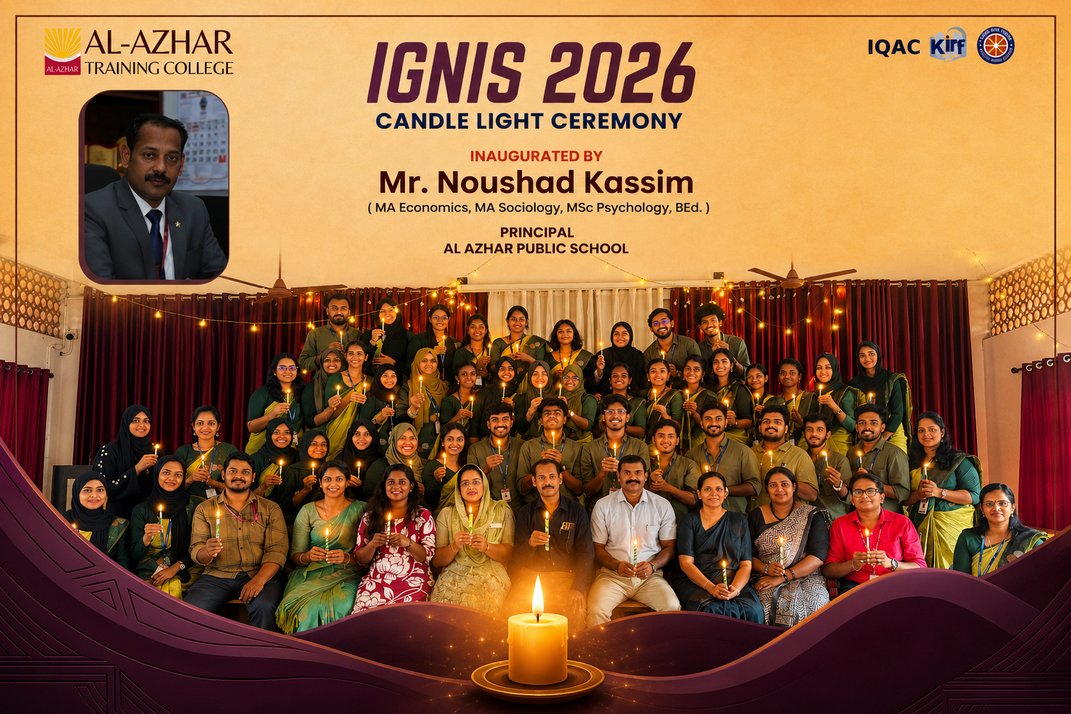 IGNIS 2026 – Candle Lighting Ceremony @ Al Azhar Training College, Thodupuzha